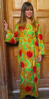 Coralie Long Cotton Kaftan Ochre | Long Cotton Kaftans | Tuttabankem